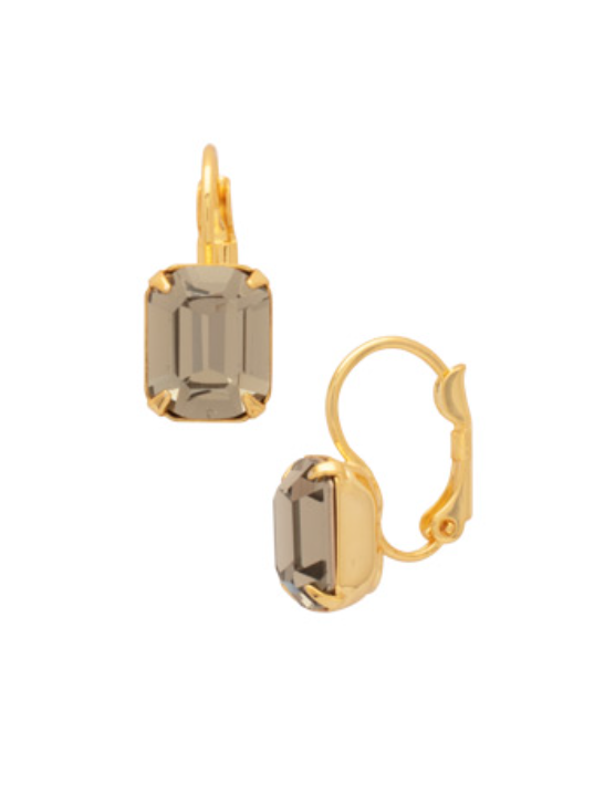 Octavia Dangle Earrings - Bright Gold Black Diamond - Gabrielle's Biloxi