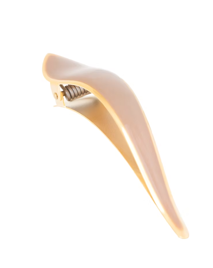 Border Maximas Clip - Latte Enamel w/Gold - Gabrielle's Biloxi