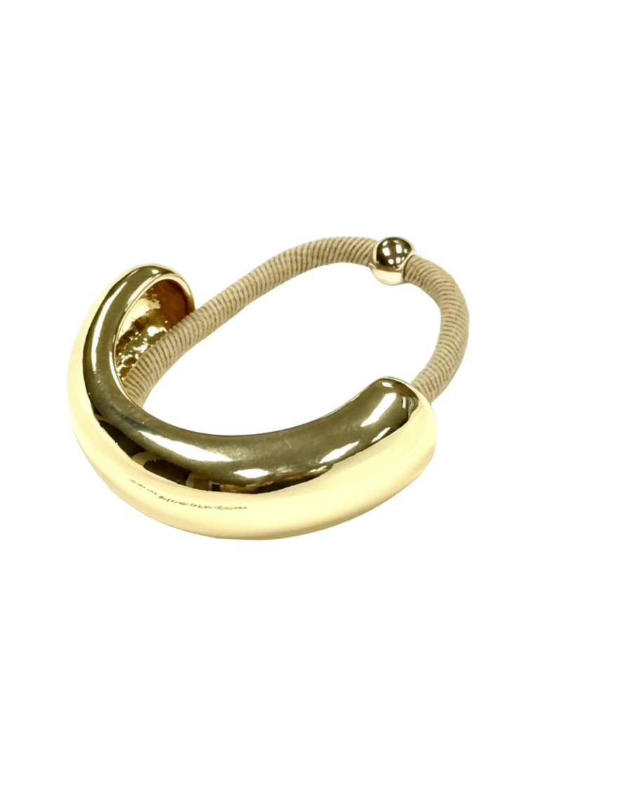 Leah Large Single Metal Bar Pony Holder - Gold - Gabrielle's Biloxi