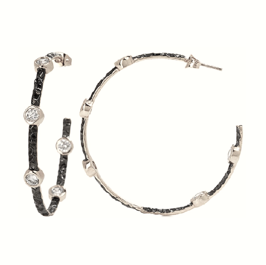 Freida Rothman Starry Night Hoop Earrings