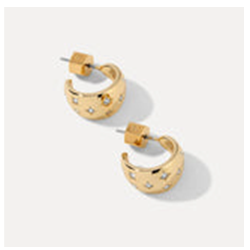 Miranda Frye Lunette Huggies - Gold