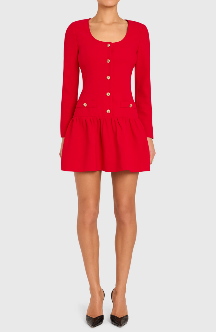 Amanda Uprichard Fallon Dress - Scarlet