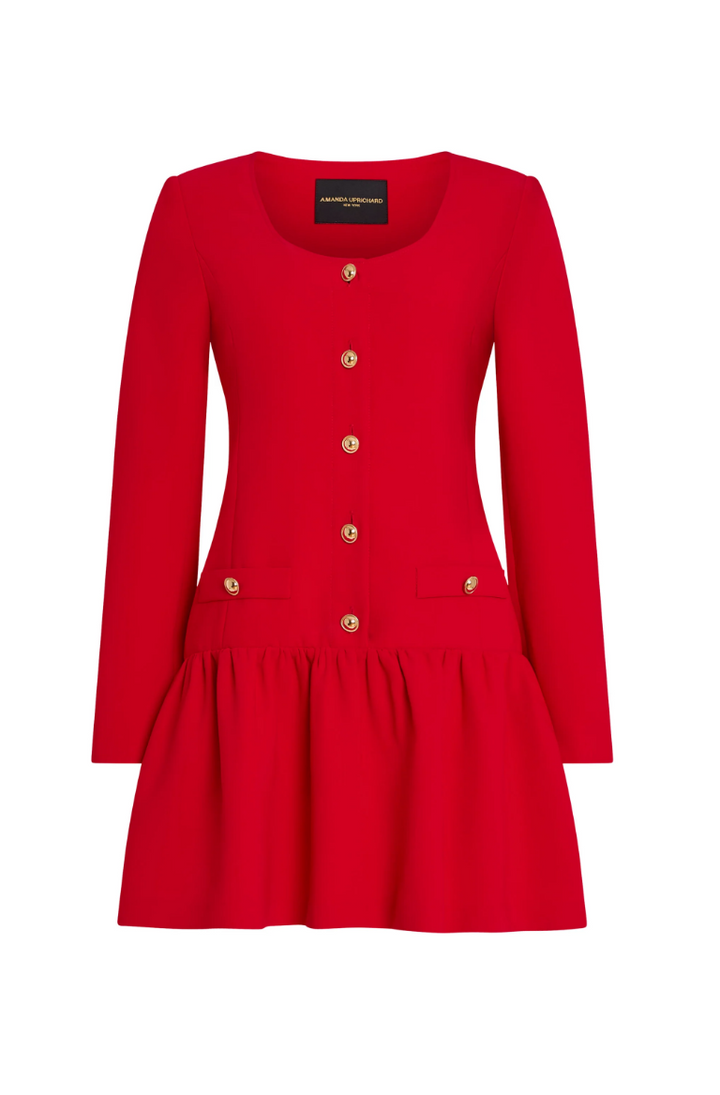 Amanda Uprichard Fallon Dress - Scarlet