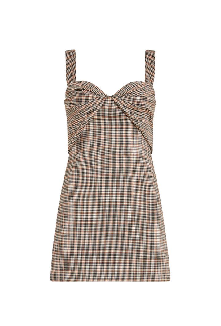 Amanda Uprichard Soho Skort Romper - Brown Multi