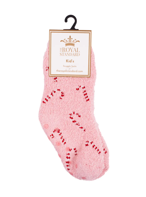 Kid's Candy Cane Cutie Snuggle Socks - Light Pink - Gabrielle's Biloxi
