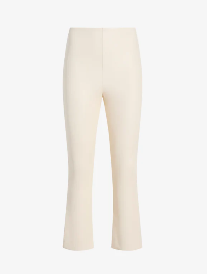 Commando Faux Leather Cropped Flare - Ivory - Gabrielle's Biloxi