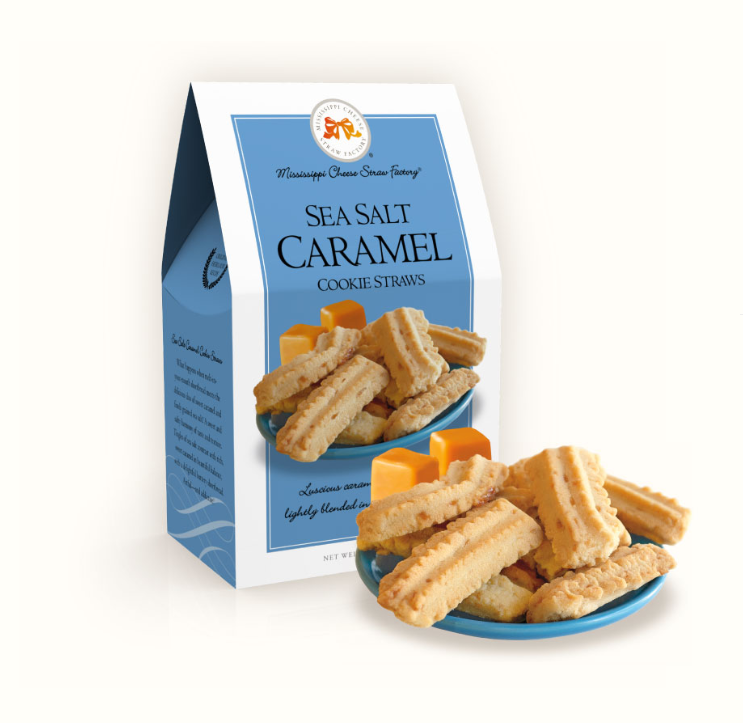 Mississippi Cheese Sea Salt Caramel Cookie Straws - 5.5 oz - Gabrielle's Biloxi