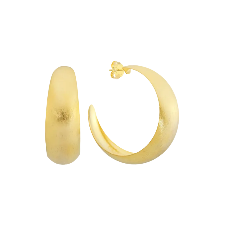 Sheila Fajl Brooke Hoops - Brushed Gold