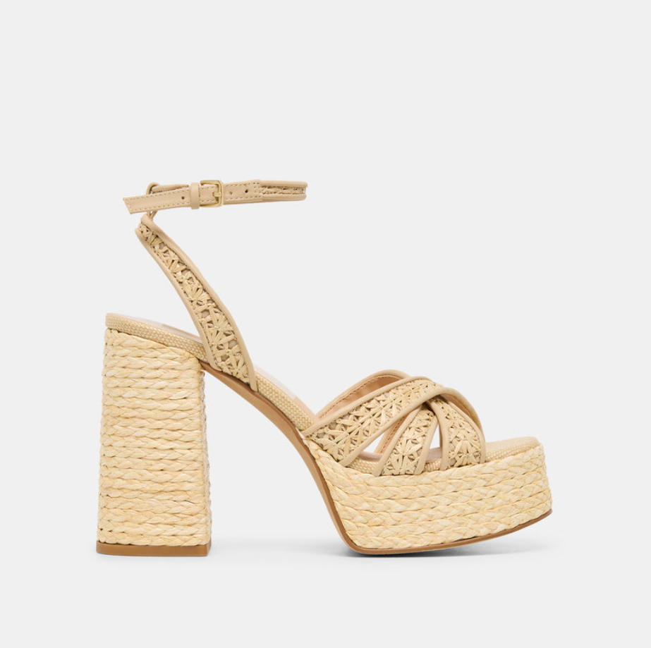 Dolce Vita Danila - Light Natural Cross Hatch Raffia - Gabrielle's Biloxi