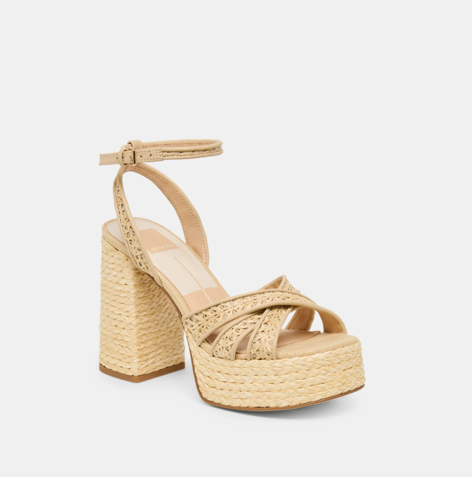 Dolce Vita Danila - Light Natural Cross Hatch Raffia - Gabrielle's Biloxi
