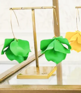 Virtue Hyacinth Tiered Marquis Earrings - Kelly Green - Gabrielle's Biloxi