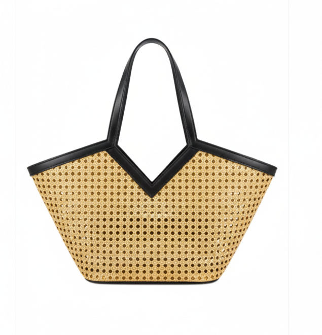 Woven Tote Bag - Black - Gabrielle's Biloxi