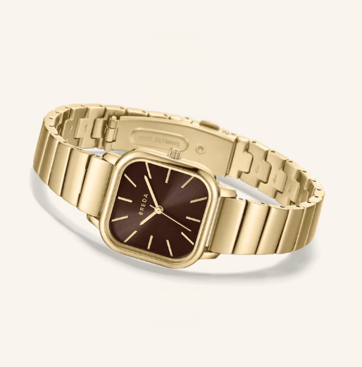 BREDA 'Esther' 1735o Gold and Brown Metal Bracelet Watch, 26MM - Watch - Gabrielle's Biloxi
