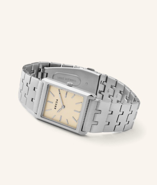 BREDA 'Virgil' Silver Stainless Steel and Metal Bracelet Watch, 26MM - Watch - Gabrielle's Biloxi