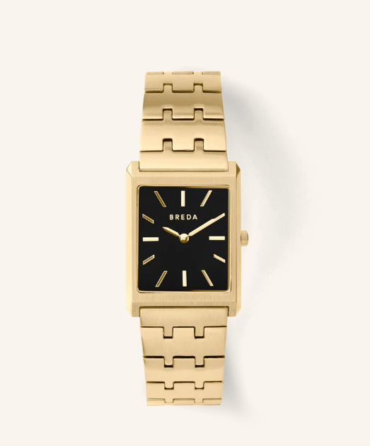 BREDA 'Virgil' Gold and Black Metal Bracelet Watch, 26MM - Watch - Gabrielle's Biloxi