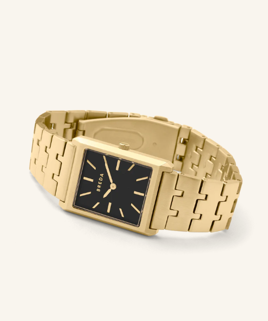 BREDA 'Virgil' Gold and Black Metal Bracelet Watch, 26MM - Watch - Gabrielle's Biloxi