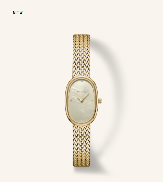 BREDA 'Jane Mini Tethered' Gold and Champagne Metal Bracelet Watch - Gabrielle's Biloxi