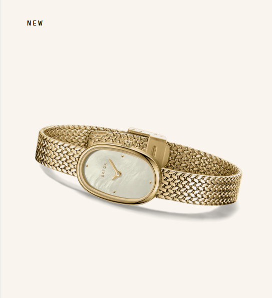 BREDA 'Jane Mini Tethered' Gold and Champagne Metal Bracelet Watch - Gabrielle's Biloxi