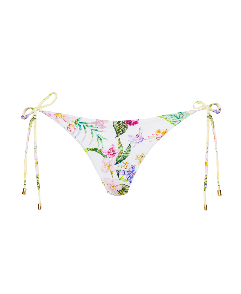 PQ Swim Embroidered Tie Side Full Bottom - Paradise Bloom - Gabrielle's Biloxi