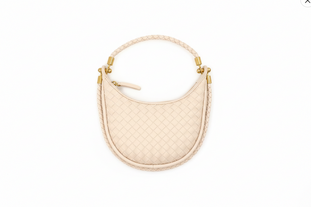 Cream Woven Shoulder Bag - Gabrielle's Biloxi