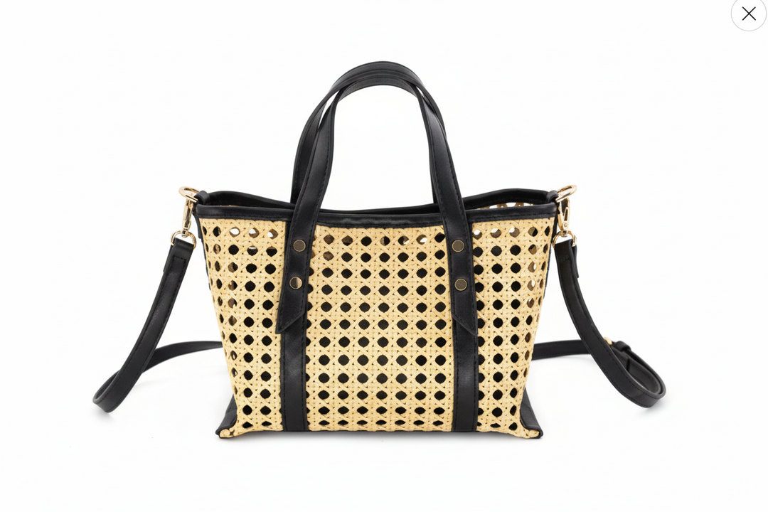 Woven Black Handbag - Gabrielle's Biloxi
