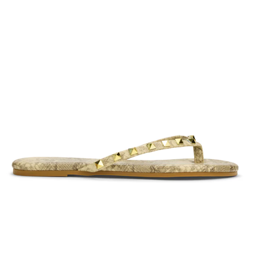 Yosi Samra Rivington Stud Flip Flop - Snake Print - Gabrielle's Biloxi
