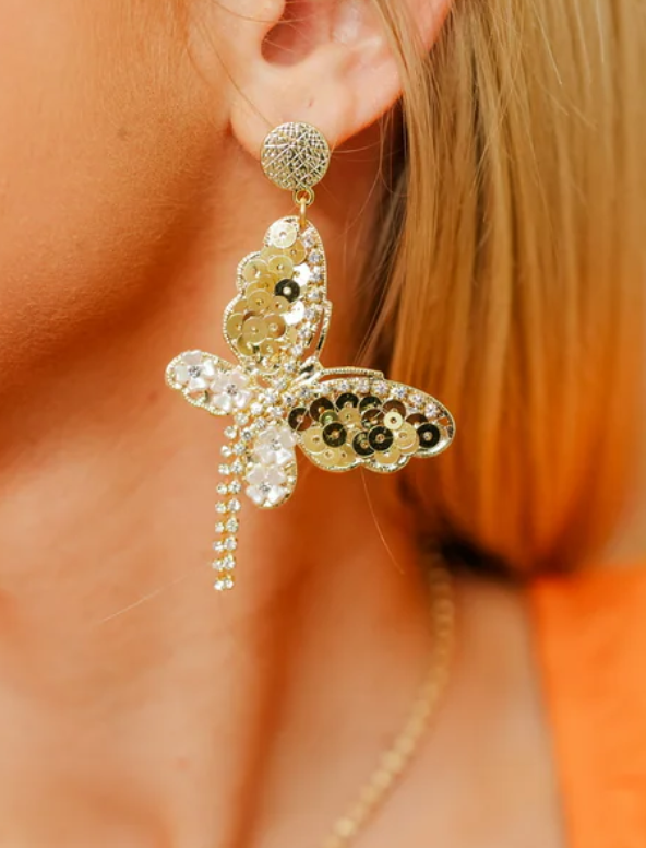 Mackenzie Lightweight Butterfly Drops - Gold - Gabrielle's Biloxi