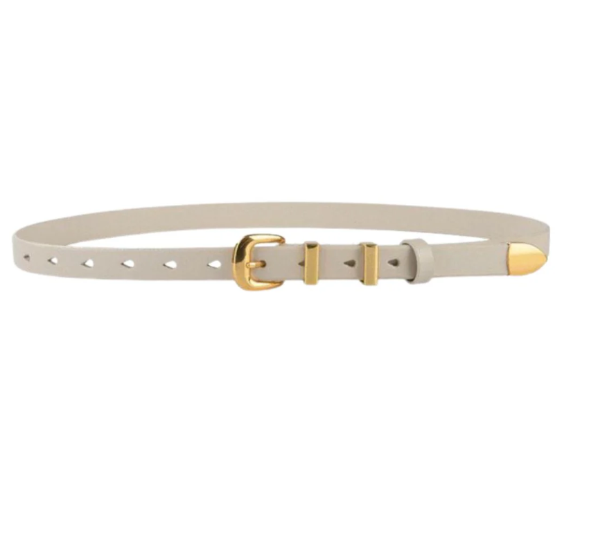 Sleek and Chic Belt - Ivory - Gabrielle's Biloxi