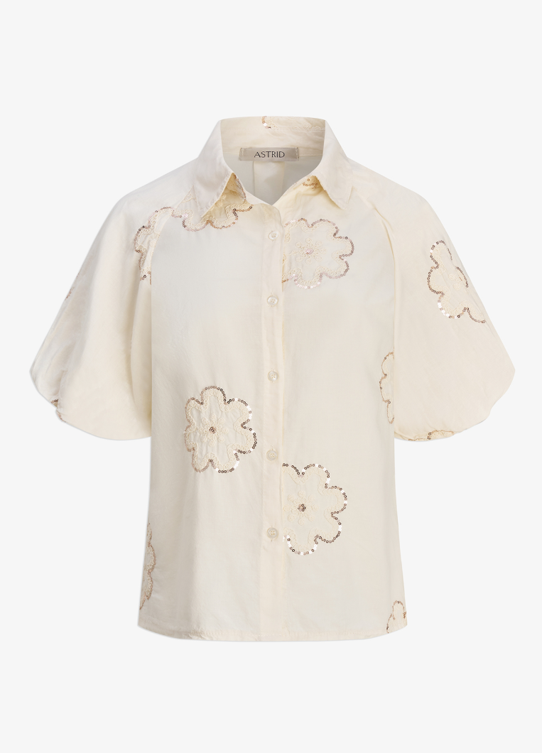 Astrid Amore Blouse - Cream - Gabrielle's Biloxi