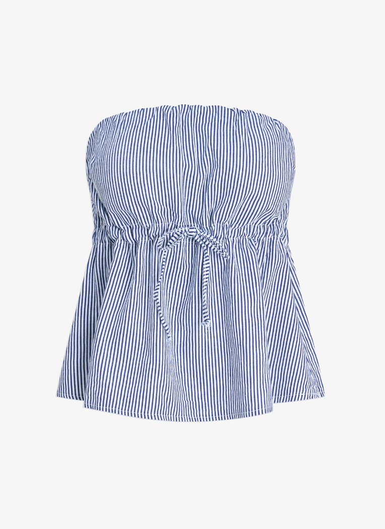 Astrid Lounge Top - Blue Stripe - Gabrielle's Biloxi