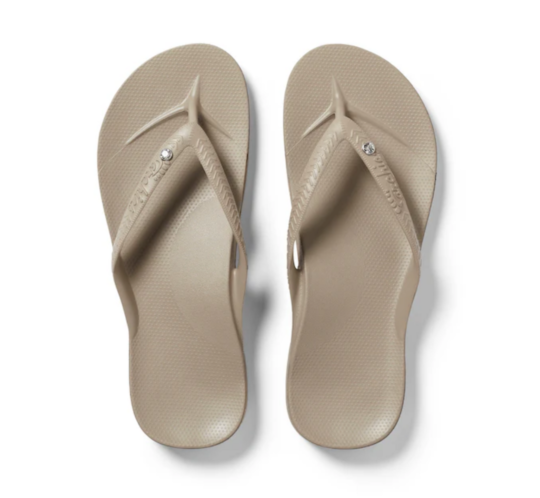 Archies Flip Flops Crystal Taupe - Gabrielle's Biloxi