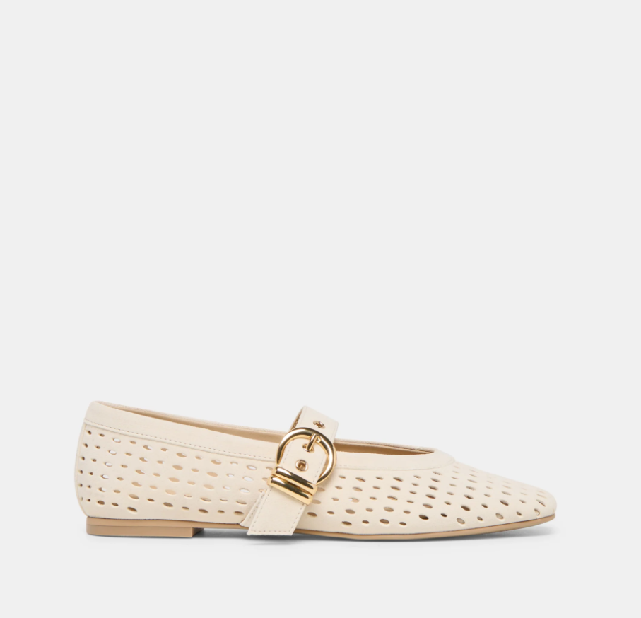 Dolce Vita Mikel - Creme Perforated Suede - Gabrielle's Biloxi