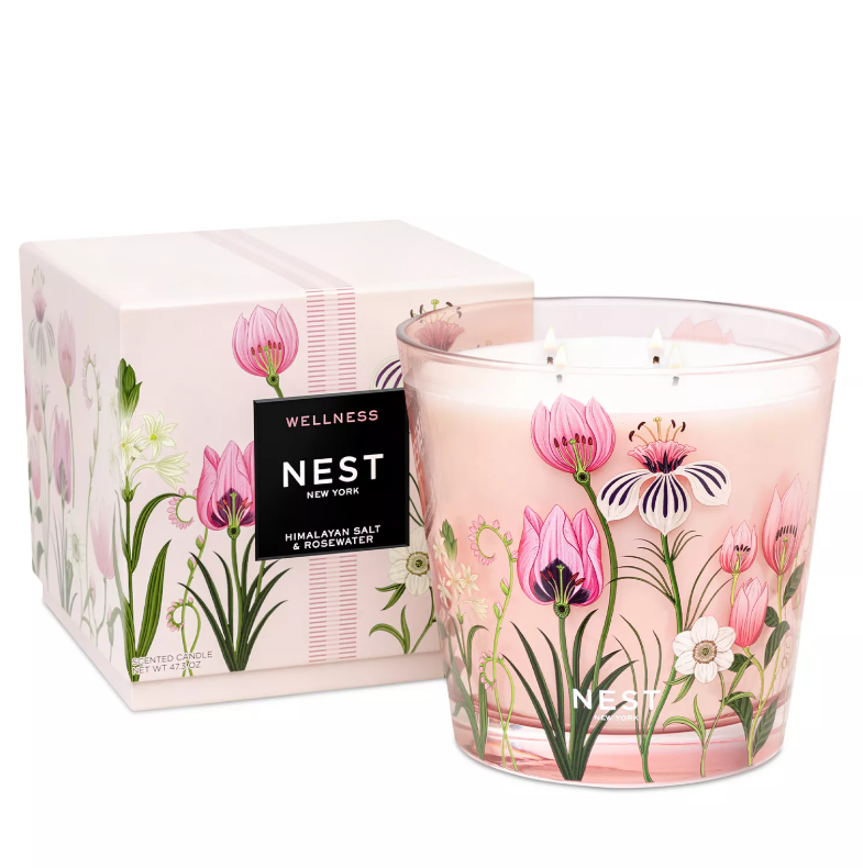 Nest Decorative Luxury Candle -Himalayan Salt & Rosewater - Gabrielle's Biloxi