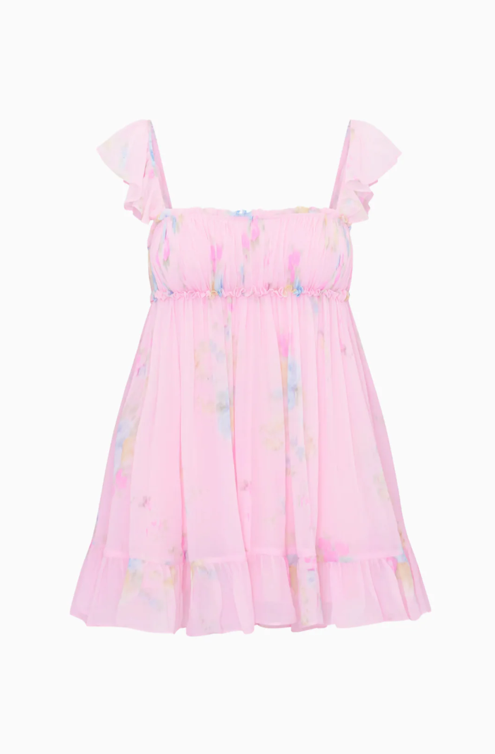 Love Shack Fancy Zanira Dress - Rosy Trellis - Gabrielle's Biloxi