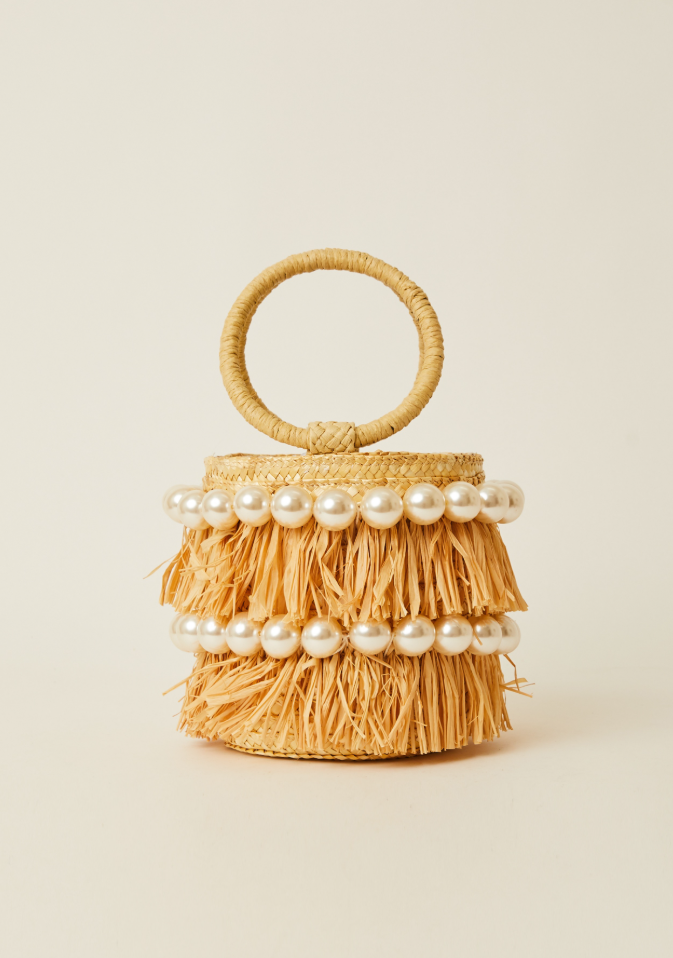 Liv Round Pearl Bucket Handbag - Gabrielle's Biloxi