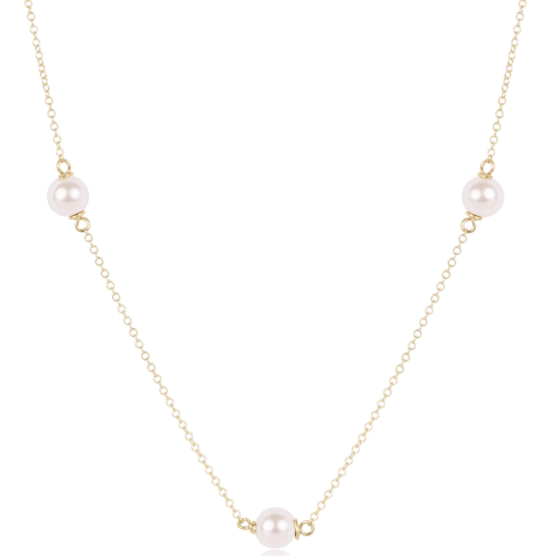 ENewton 15" Choker Simplicity Chain Gold - 6mm Pearl - Gabrielle's Biloxi