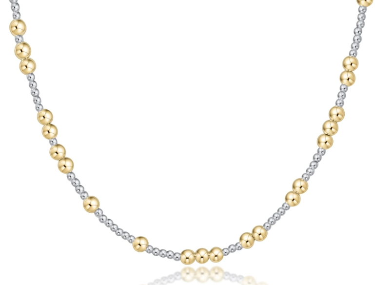 ENewton 15" Choker Beaded - Hope Unwritten Mixed Metal 4mm - Gabrielle's Biloxi