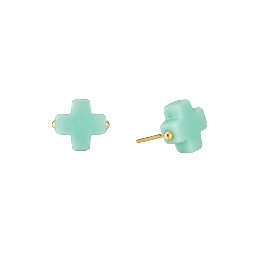 ENewton Signature Cross Stud - Mint - Gabrielle's Biloxi