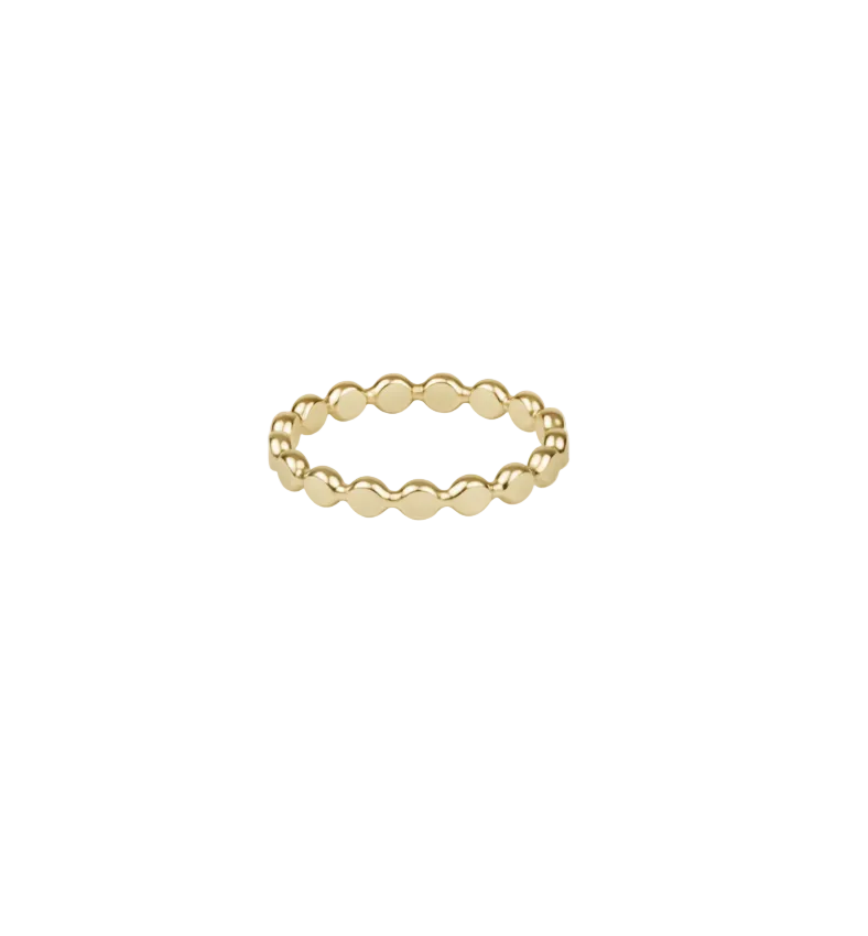 Enewton Classic Gold 2.5mm Beaded Disc Ring - Gabrielle's Biloxi