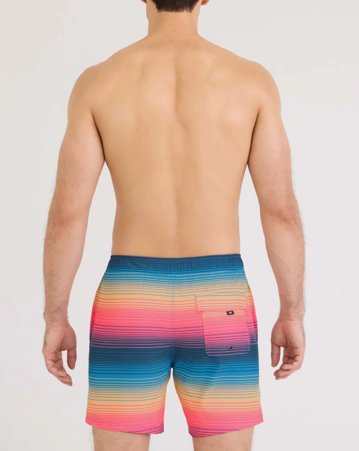 Saxx Oh Buoy 2N1 Volley 7" - Hazy Stripe Sunset - Gabrielle's Biloxi