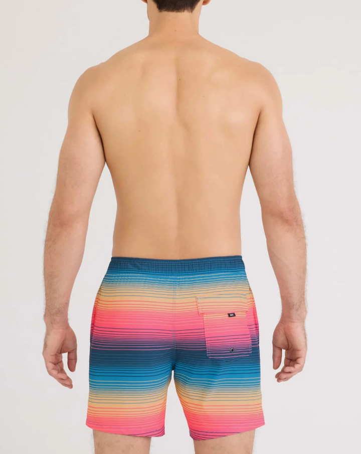 Saxx Oh Buoy 2N1 Volley 7" - Hazy Stripe Sunset - Gabrielle's Biloxi