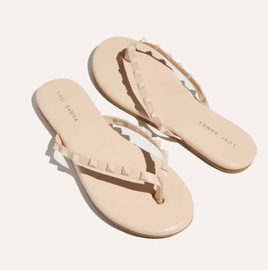 Yosi Samra Rivington Stud Flip Flop - Nude - Gabrielle's Biloxi