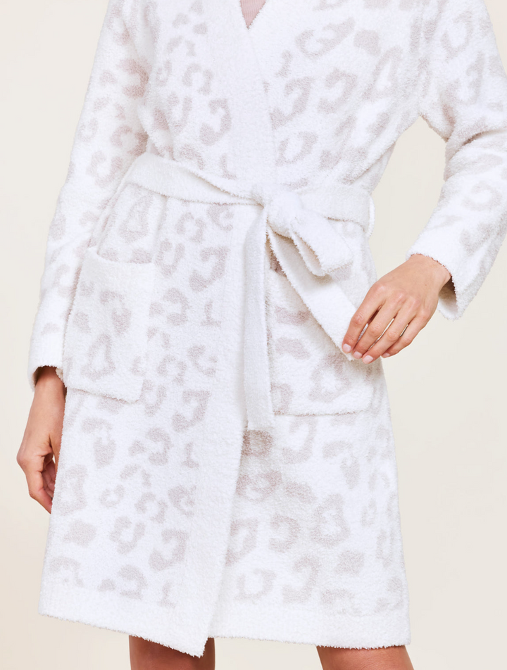 Barefoot Dreams Cozychic Barefoot in the Wild Robe - Cream/Stone - Gabrielle's Biloxi