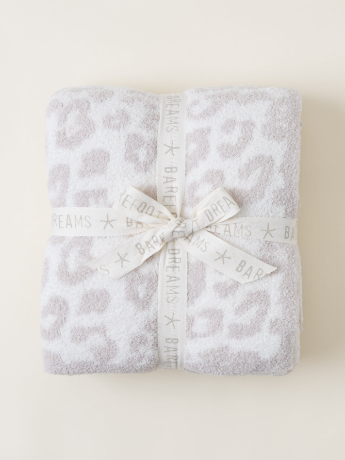 Barefoot Dreams CozyChic Bare in the Wild Throw - Cream/Stone - Gabrielle's Biloxi