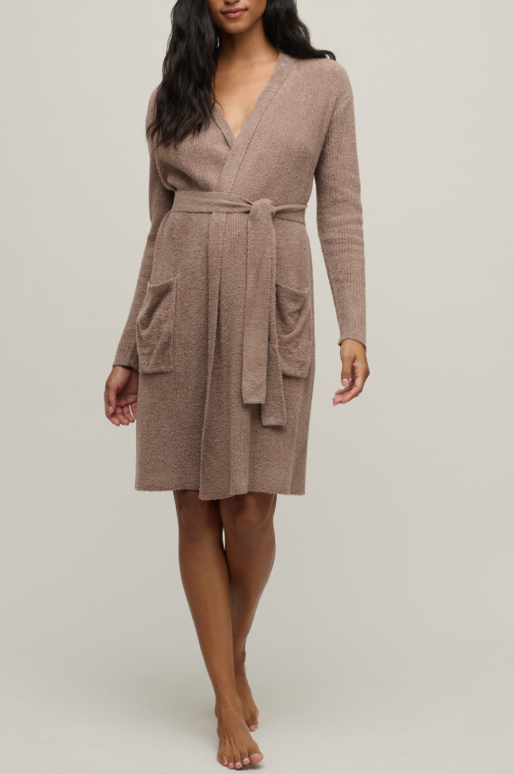 Barefoot Dreams CozyChic Lite Ribbed Robe - Sable - Gabrielle's Biloxi
