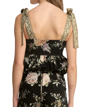 En Saison Jasmine Top - Black Multi