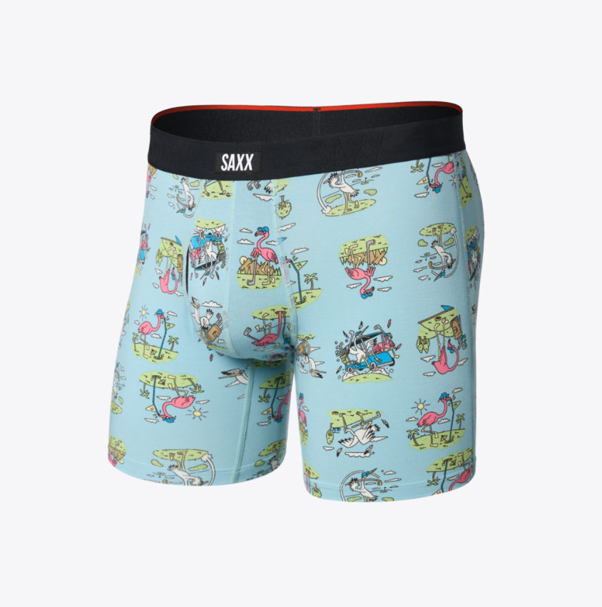 Saxx Vibe Xtra Soft Comfort Boxer Brief Fly - Birdie Blue Tide