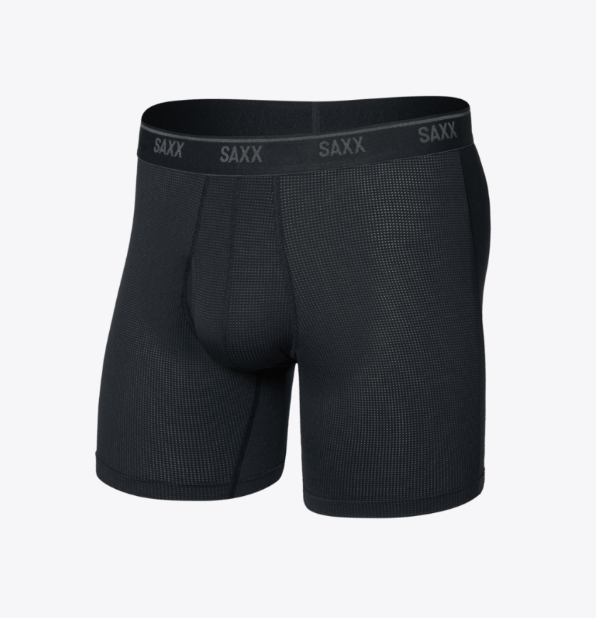 SAXX Quest Quick-Dry Mesh Boxer Brief Fly - Black
