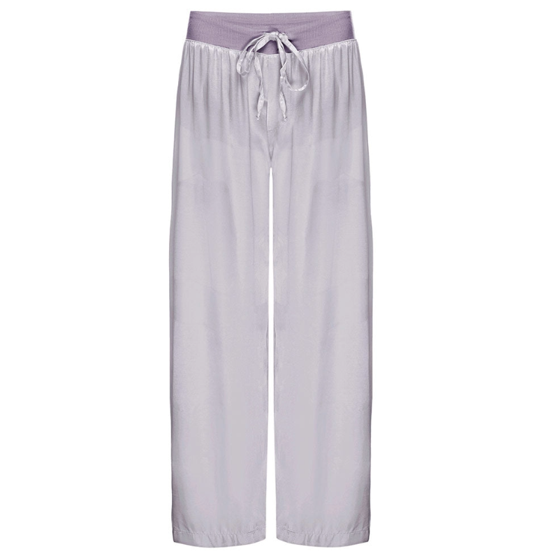 PJ Harlow Jolie Capri Satin Pant in Lavender