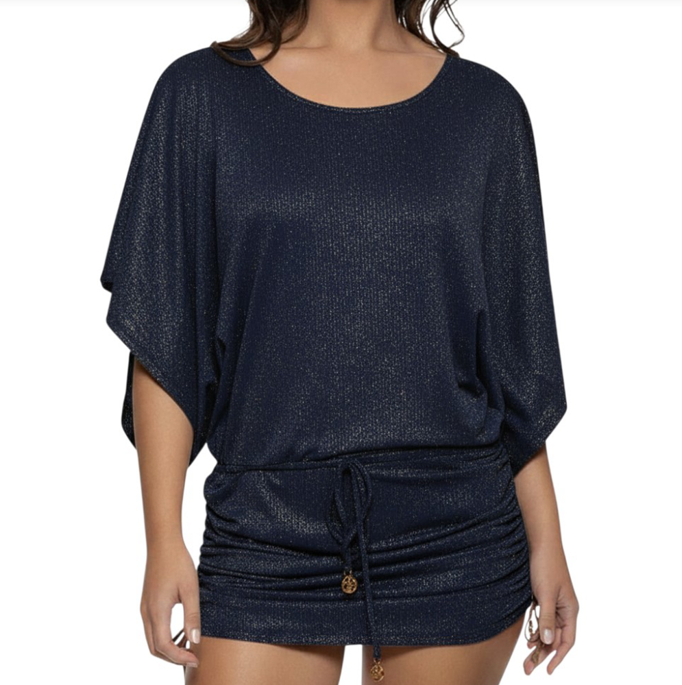Luli Fama South Beach Dress - Navy Gold